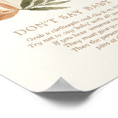 Zeg geen Baby Sign Little Pumpkin-Baby shower Poster (Hoek)