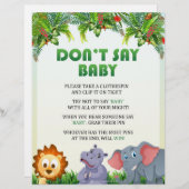 Zeg geen Baby spel [Dierlijk thema] Briefhoofd (Voorkant / Achterkant)