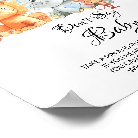 Zeg geen Baby-spel Poster (Hoek)