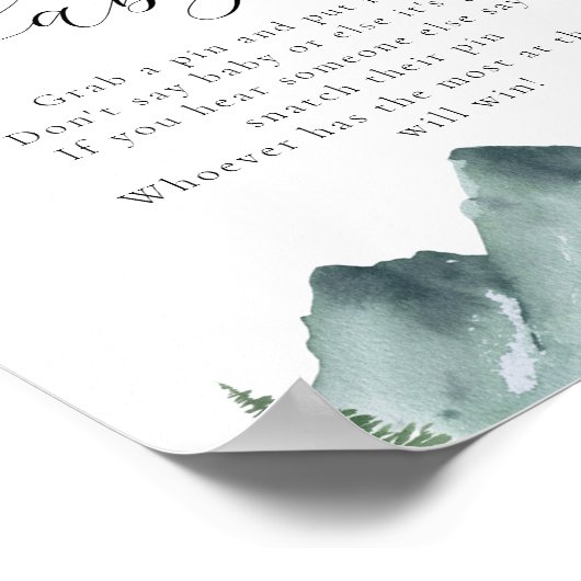 Zeg geen Baby-spelcode Poster (Hoek)