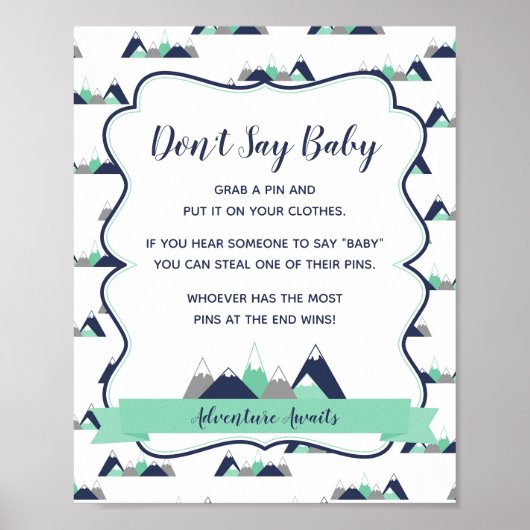 Zeg geen Baby-spelcode Poster (Voorkant)