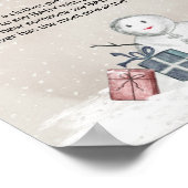 Zeg geen baby winter baby shower poster. Poster (Hoek)