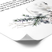 Zeg geen baby winter baby shower poster. Poster (Hoek)