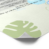 Zeg geen Babyblauwe Dinosaur ballon Poster (Hoek)