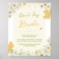 Zeg geen Bride Bumblebee Honey Bee Bridal Game