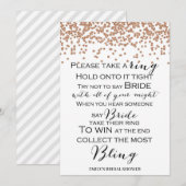 Zeg geen Bride Roos Gold Vrijgezellenfeest Game 5x Kaart (Voorkant / Achterkant)