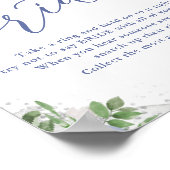 Zeg geen bruid Blauw bloem bruiloft game Poster (Hoek)