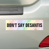 ZEG GEEN DESANTIS BUMPERSTICKER (Op auto)