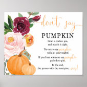 Zeg geen herfst baby shower spel poster (Voorkant)