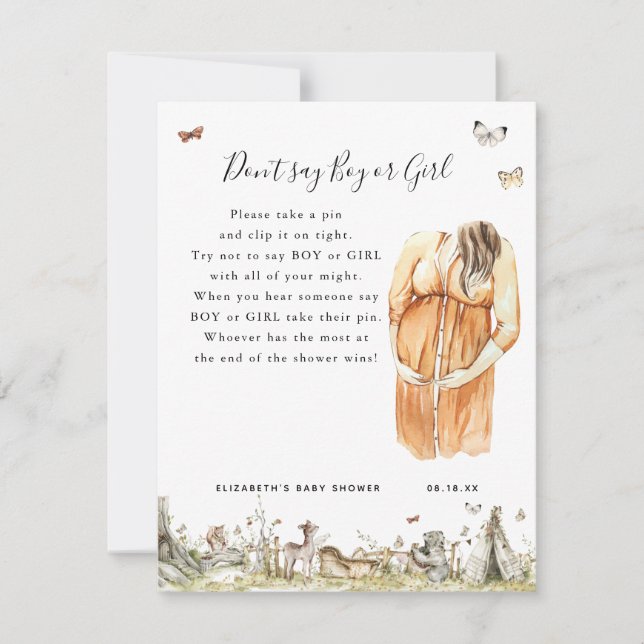 Zeg geen jongen of meisje | BABY SHOWER (Voorkant)