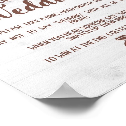 ZEG GEEN Vrijgezellenfeest WEDDING Sunflower Sign Poster (Hoek)