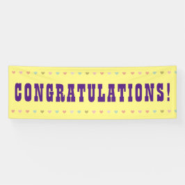 Zeg gefeliciteerd - Giant Word op een banner