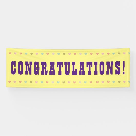 Zeg gefeliciteerd - Giant Word op een banner (Horizontaal)