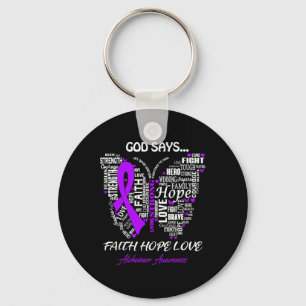 Zeg Geloof Hoop Liefde Alzheimerheimer Awareness G Sleutelhanger