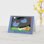 Zeg Gelukkig Jubileum met het Lijzig praten van Kaart (Gele Bloem)