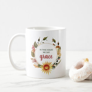 Zeg Genade Val Waterschildering Krans Koffiemok
