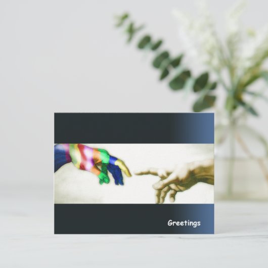 Zeg gewoon Hallo Briefkaart (Staand voorkant)