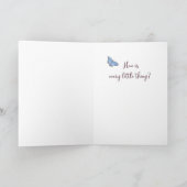 Zeg gewoon Hi Oranje en Roze Flowers Butterfly Kaart (Binnen)