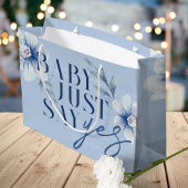 Zeg gewoon ja Waterverf Blue Flower Vrijgezellenfe Groot Cadeauzakje