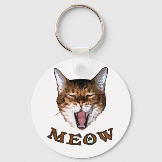 Zeg gewoon "Meow". Sleutelhanger (Voorkant)
