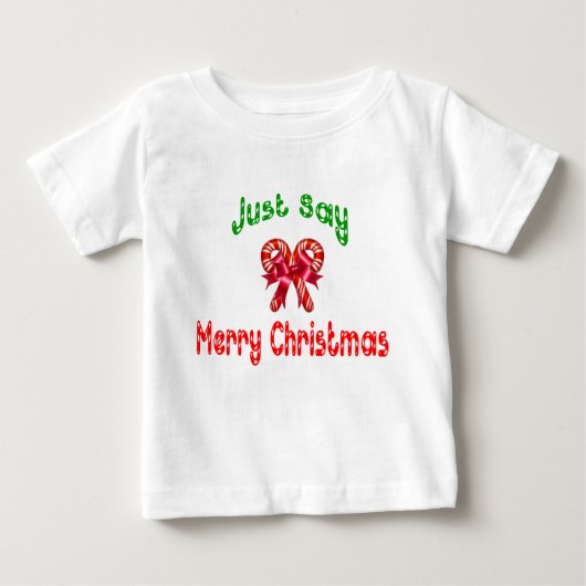 Zeg gewoon Merry Kerstmis kinder shirt (Voorkant)