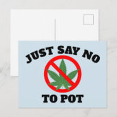 ZEG GEWOON NEE AAN POT Briefkaarten (Voorkant / Achterkant)