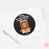 "Zeg gewoon NEE!!!" Ronde Sticker (Envelop)