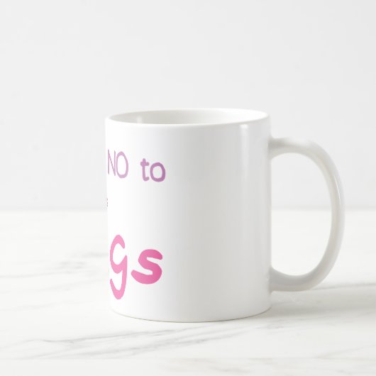 Zeg gewoon nee (roze) koffiemok (Rechts)