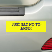 ZEG GEWOON NEE TEGEN AMISH BUMPERSTICKER (Op auto)