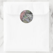 "Zeg gewoon nee tegen bont" Mink Ronde Sticker (Tas)