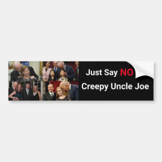 Zeg gewoon nee tegen Creepy oom Joe Bumpersticker