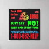 Zeg gewoon nee tegen drugs - Canvas Print (Voorkant)