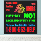 Zeg gewoon nee tegen drugs - Canvas Print (Insitu (Houten vloer))