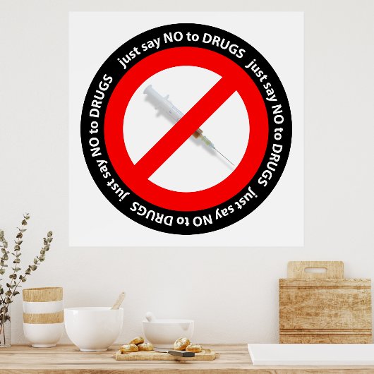 Zeg gewoon nee tegen drugs poster (Keuken)