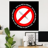 Zeg gewoon nee tegen drugs poster (Thuiskantoor)