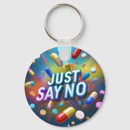 Zeg gewoon nee tegen drugs sleutelhanger
