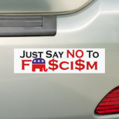 Zeg gewoon nee tegen fascistische Bumpersticker (Op auto)