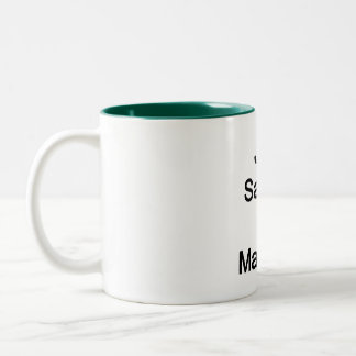 Zeg gewoon nee tegen het huwelijk tweekleurige koffiemok