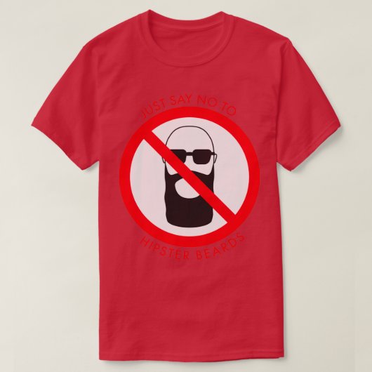 Zeg gewoon nee tegen Hipster Beards Classic TShirt (Design voorkant)
