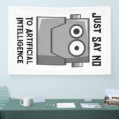 Zeg gewoon nee tegen Kunstmatige Intelligentie Ans Spandoek (Beurs)