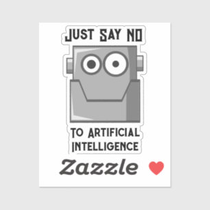 Zeg gewoon nee tegen Kunstmatige Intelligentie Ans Sticker