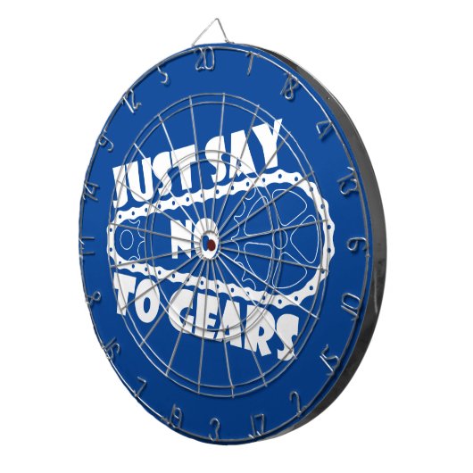 Zeg gewoon nee tegen tandwielen dartbord (Voorkant Rechts)