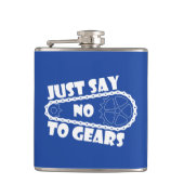 Zeg gewoon nee tegen tandwielen heupfles (Voorkant)