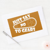 Zeg gewoon nee tegen tandwielen rechthoekige sticker (Envelop)