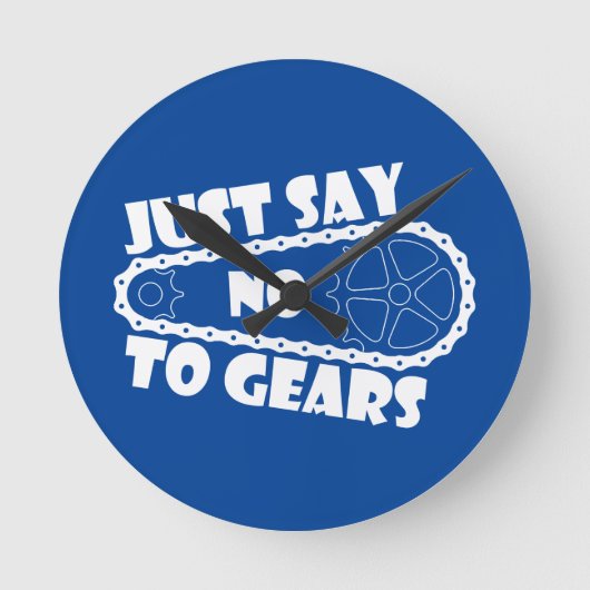 Zeg gewoon nee tegen tandwielen ronde klok (Voorkant)