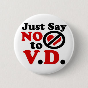 Zeg gewoon nee tegen Valentijnsdag Ronde Button 5,7 Cm