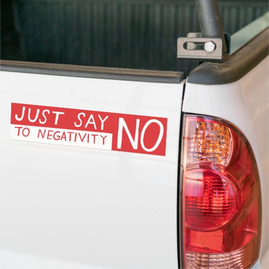 ZEG GEWOON NEE VOOR Negativiteit Funny Sarcasm Iro Bumpersticker (Op Truck)