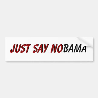 Zeg gewoon NObama Bumpersticker