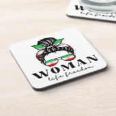 Zeg haar naam Masha Amini Women Life Support Bier Onderzetter (Linkerzijde)