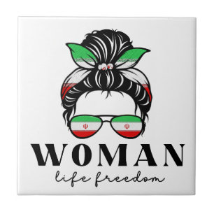 Zeg haar naam Masha Amini Women Life Support Tegeltje